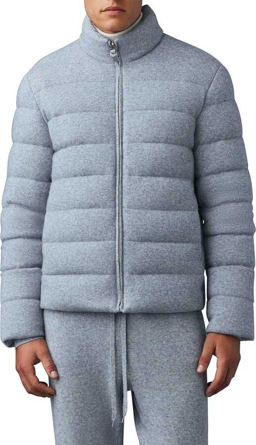 Mackage Scott Reversible Down Fill Wool & Cashmere Puffer Jacket