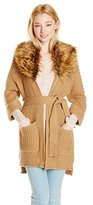 Thumbnail for your product : XOXO Juniors Fur Collar Coverup
