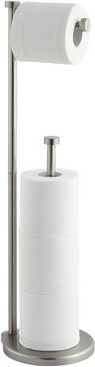 SunnyPoint Free Standing Bathroom Toilet Paper Holder Stand with Reserve