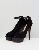 Thumbnail for your product : Miss KG Vamp Stacked Heel with Ankle Strap Court