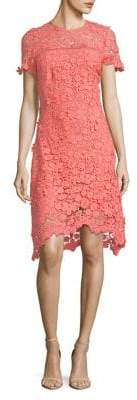 Shoshanna Short-Sleeve Lace Dress