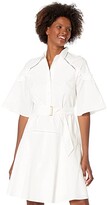 Thumbnail for your product : Tahari ASL Cotton Poplin Shirtdress with Tie Waist and Elbow Sleeves