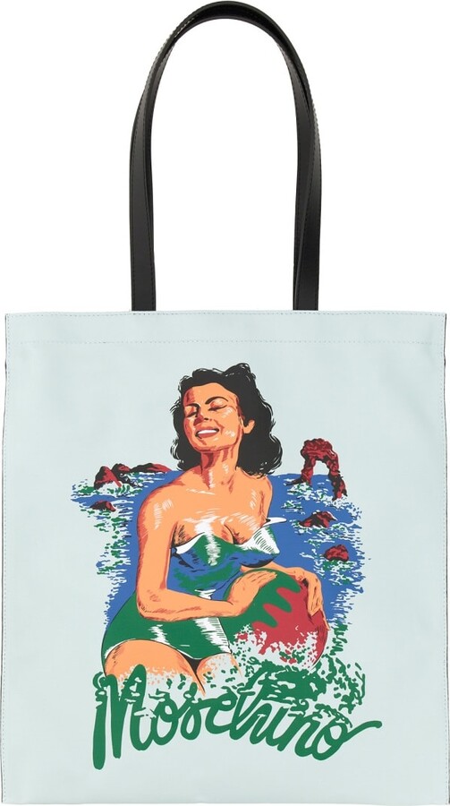 Moschino Hawaiian Print Tote Bag
