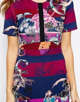 Thumbnail for your product : Warehouse Stripe Floral Print Dress