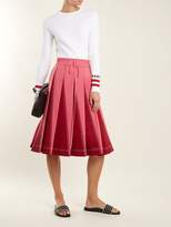 Thumbnail for your product : Valentino A Line Pleated Jersey Skirt - Womens - Pink