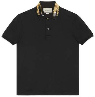 Gucci Cotton polo with Web and bee