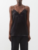 Thumbnail for your product : Co Lace-trimmed Silk Cami Top - Black