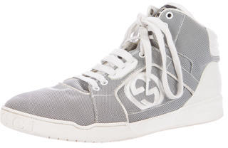Gucci Woven High-Top Sneakers