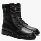 Thumbnail for your product : Daniel Papalo Black Leather Embellished Ankle Boots