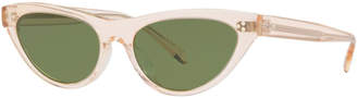 Oliver Peoples Zasia Cat-Eye Acetate Sunglasses w/ Inlaid Studs