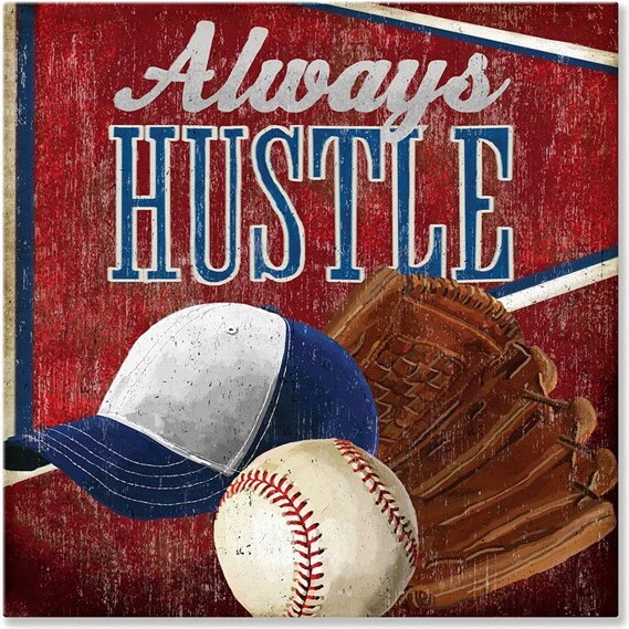 Oopsy Daisy Fine Art For Kids OopsyDaisy'sAlwaysHustle-BaseballCanvasWallArt-Size14x14