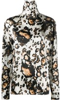 Thumbnail for your product : Edward Crutchley High Neck Print Silk Top