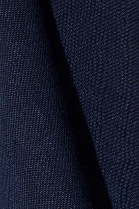 Diane von Furstenberg Draped Linen-blend Twill Mini Dress