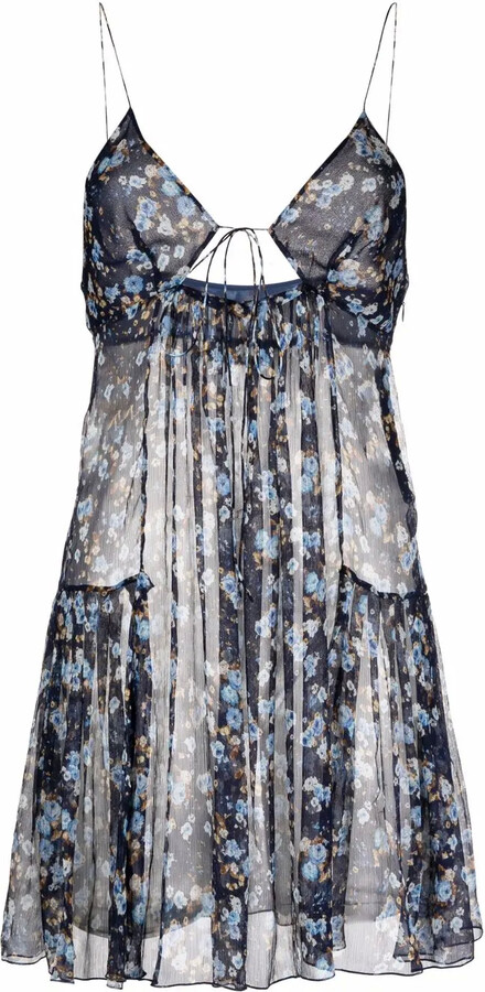 DSQUARED2 Floral Silk Mini Dress