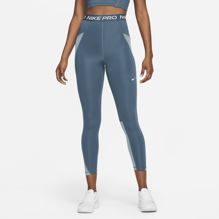 Nike Women's Pro High-Waisted Leggings with Pockets in Blue - ShopStyle  Activewear Pants