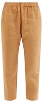Thumbnail for your product : Loup Charmant Beach Cropped Linen Relaxed-fit Trousers - Camel