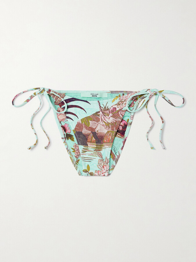 SKIMS - + Roberto Cavalli Signature Swim Dipped Tie Bottom - Fagianella
