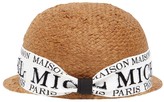 Thumbnail for your product : Maison Michel Rie Logo Faux Straw Hat