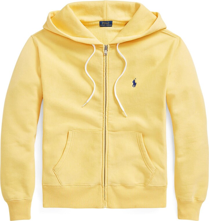 Polo Ralph Lauren Fleece Full-zip Hoodie Sweatshirt Yellow - ShopStyle