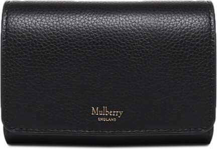 Mulberry Logo-Lettering Tri-Fold Wallet