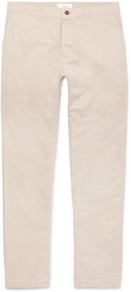 Mr P. - Straight-leg Garment-dyed Cotton-twill Chinos - Neutrals