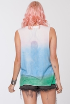 Thumbnail for your product : Chaser LA NYC Skyline Muscle Crop in White Ombre