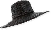 Thumbnail for your product : Gigi Burris Taya Coated Straw Sun Hat, Black