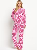 Thumbnail for your product : Sorbet Heart Print Fleece All-in-One