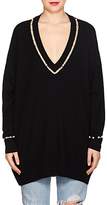 Thumbnail for your product : Givenchy WOMEN'S PEARL-INSET WOOL-SILK-CASHMERE SWEATER - BLACK SIZE L