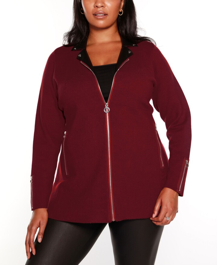 plus size black sweater jacket