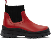 Thumbnail for your product : STAUD Red & Black Bow Boots