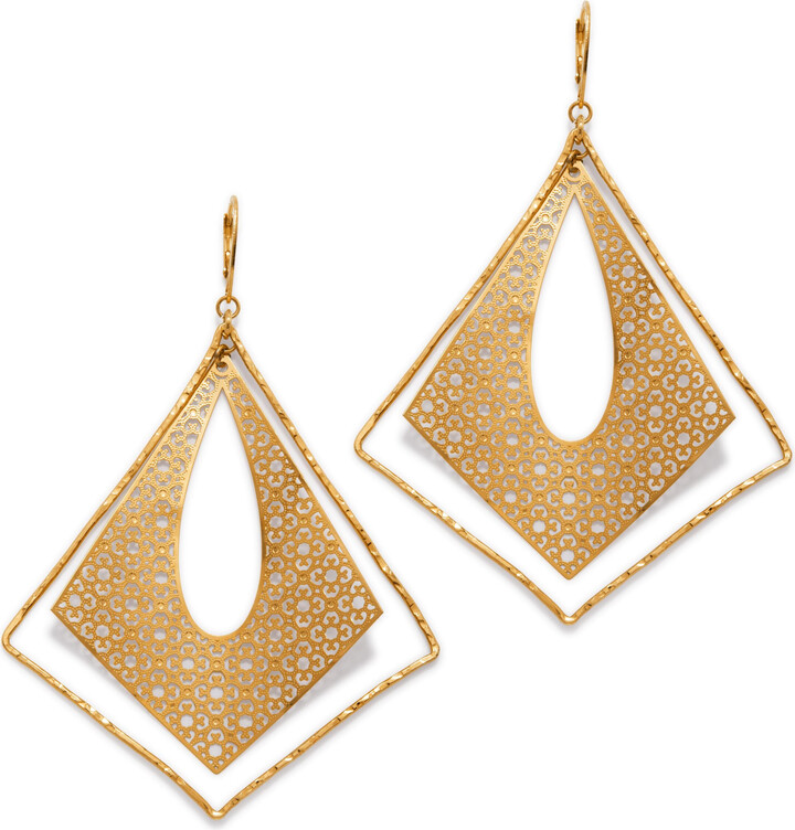 Jaredjamin Tudor Temptations Gold Leverback Earrings