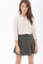 Thumbnail for your product : Forever 21 Crepe-Woven Pleated Skirt