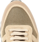 Thumbnail for your product : Valentino Leather-Trimmed Mesh, Suede and Calf-Hair Sneakers