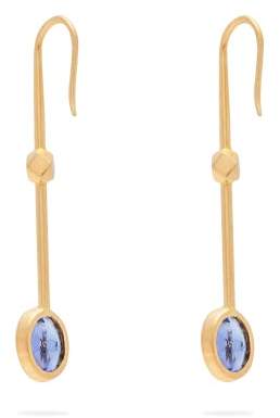 Jade Jagger 18kt Gold & Tanzanite Earrings - Womens - Blue