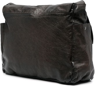 Numero 10 Leather Flap Messenger Bag