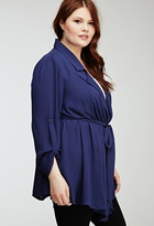 Thumbnail for your product : Forever 21 FOREVER 21+ Longline Chiffon Cardigan