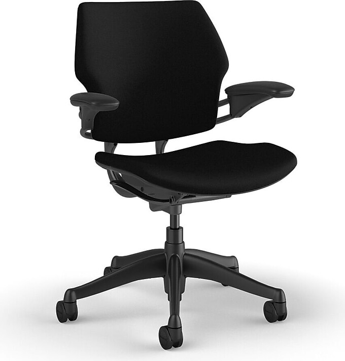 Humanscale Freedom Ergonomic Fabric Swivel Task Chair, Black (F111GCF10XFSHNSC)