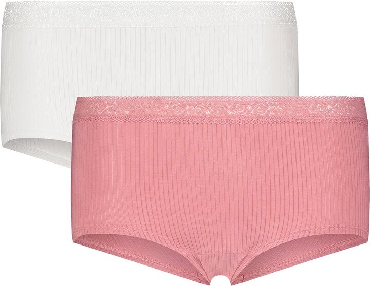 Jessica Simpson Women’s Shadow Stripe Boyshort, 2-Pack, Size S-XXXL