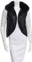 Thumbnail for your product : J. Mendel Fox Trimmed Leather Vest
