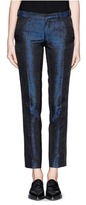 Thumbnail for your product : Nobrand Leather trim brocade tuxedo pants