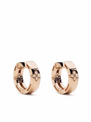Roberto Coin 18kt rose gold Love in Verona diamond hoop earrings