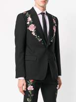 Thumbnail for your product : Alexander McQueen floral embroidered suit jacket