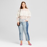 Thumbnail for your product : Who What Wear Women's Plus Size Layered Lace Top