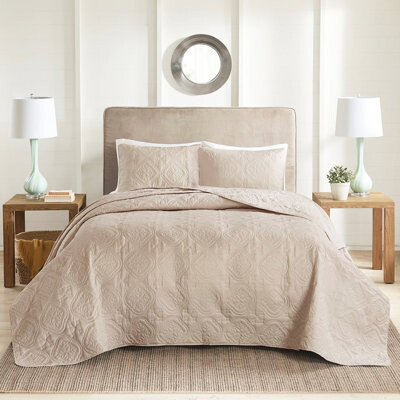 TUOXIN 3 Piece Bedspread -  Medallion Fresh Style Oversized For A New Fashion Drape Machine Washable 2 Shams Cool Hip