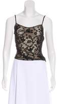 Thumbnail for your product : Armani Collezioni Embellished Mesh Top