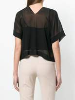 Thumbnail for your product : D-Exterior D.Exterior tie front sheer blouse
