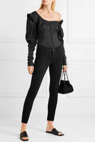 Thumbnail for your product : Frame Le Color Cropped Mid-rise Skinny Jeans - Black