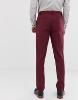 Thumbnail for your product : ASOS DESIGN skinny suit pants in burgundy