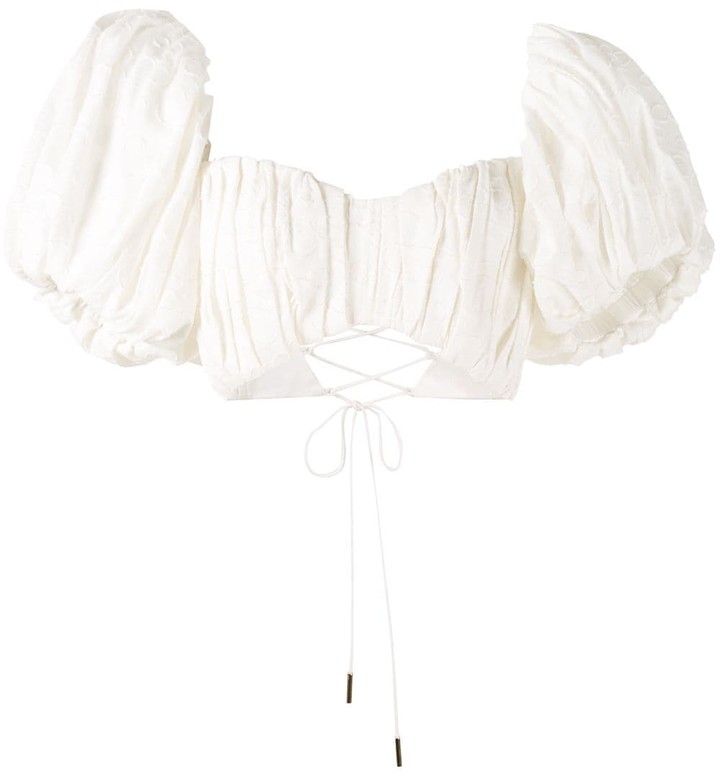 acler basque ruffle top